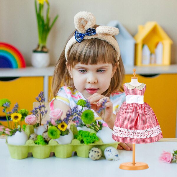 Set van 5 plastic hangers voor poppenkleertjes, resistent en realistisch