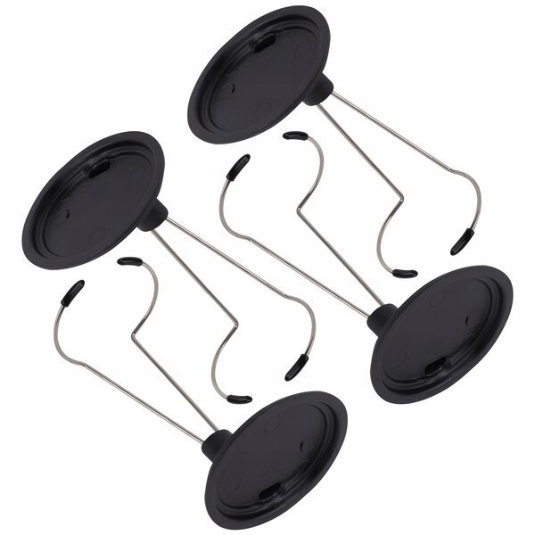Set 4 Supporti Neri Leggeri in PVC per Esposizione di Bambole e Giocattoli