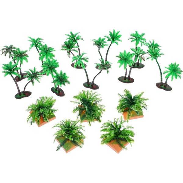VOSAREA 15 pz palme finte da cocco per case delle bambole e decorazioni spiaggia