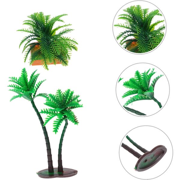 VOSAREA 15 pz palme finte da cocco per case delle bambole e decorazioni spiaggia