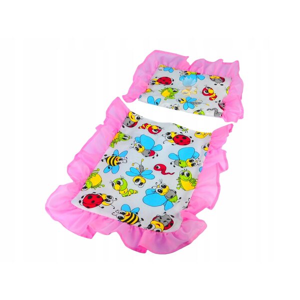 Culla per bambola con biancheria da letto e funzione sonora Macyszyn Toys 32 cm
