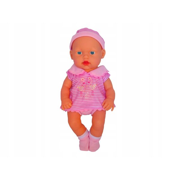 Culla per bambola con biancheria da letto e funzione sonora Macyszyn Toys 32 cm
