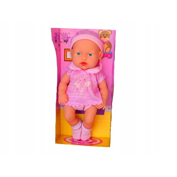 Culla per bambola con biancheria da letto e funzione sonora Macyszyn Toys 32 cm