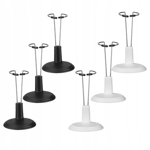 6 verstellbare Ständer für Puppen und Actionfiguren aus farbigem PVC und Metall