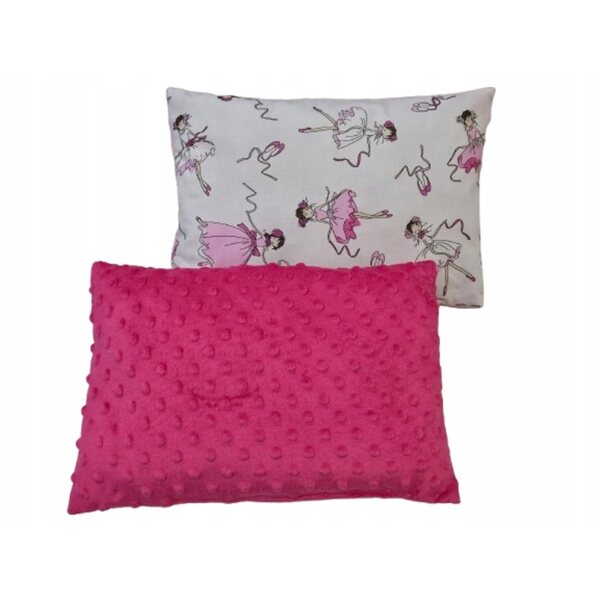 Doppelseitiges Kissen 40x30 cm aus Minky und Baumwolle für Kinder – weich und sicher