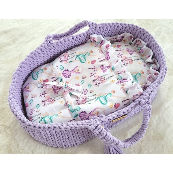 Becik für My Sweet Baby-Puppen mit lila Ballerinas aus 100 % italienischer Baumwolle