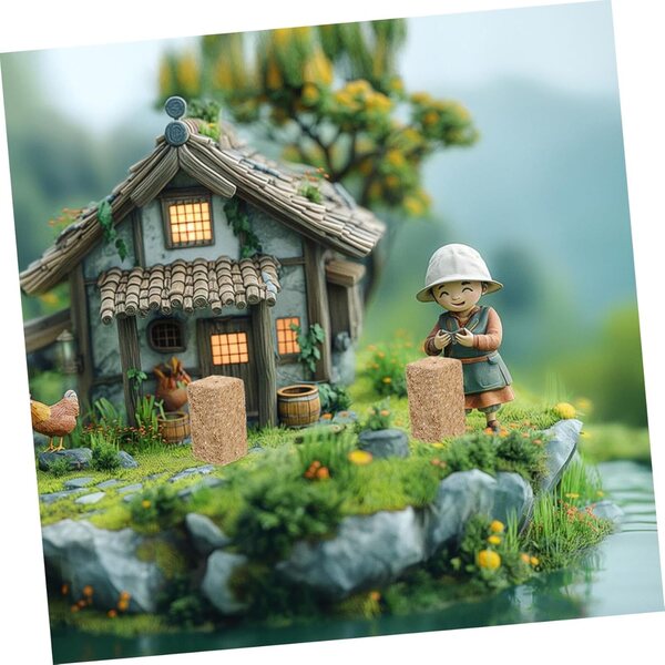 iplusmile 4 balle di fieno miniatura decorazione realistica per fattorie e case delle bambole