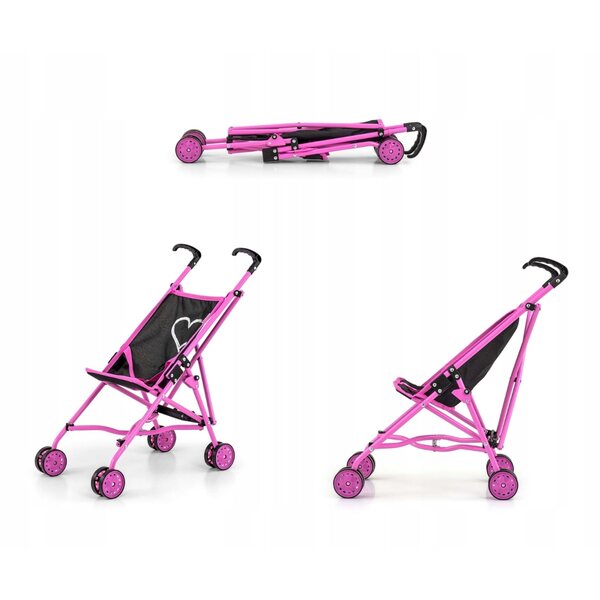 Julia Prestige schwarzer Milly Mally Puppenwagen, faltbar und leicht