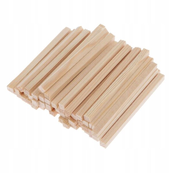 Set 50/100 bastoncini in legno naturale per hobby e fai da te 50-60mm