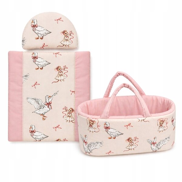 Große Puppengondel mit Baumwollleinen für 40-45 cm große Puppen