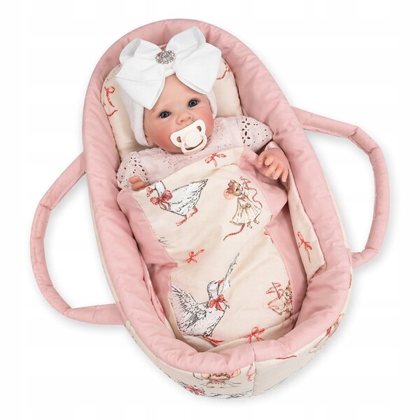 Große Puppengondel mit Baumwollleinen für 40-45 cm große Puppen