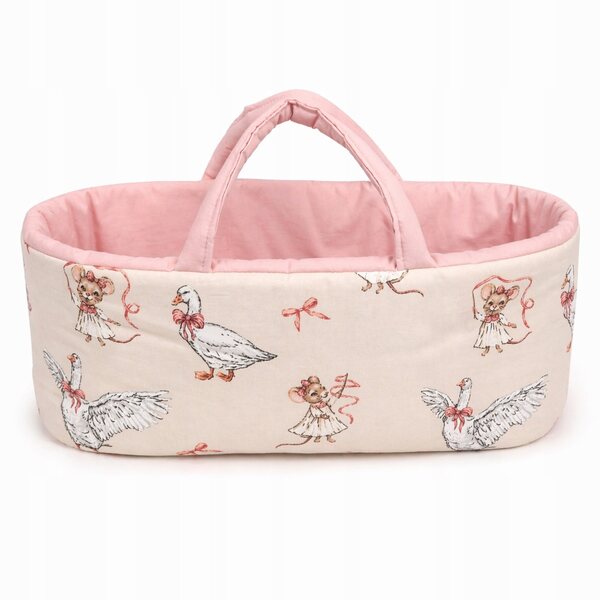 Große Puppengondel mit Baumwollleinen für 40-45 cm große Puppen