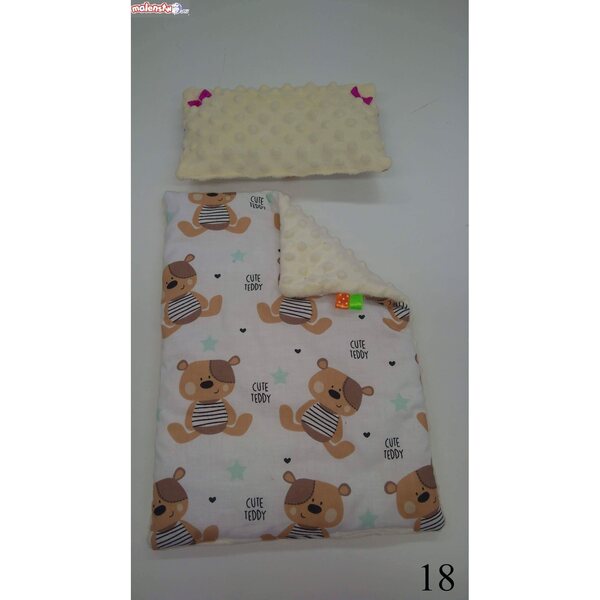 Komplettes Bettwäscheset für Doreen-Puppen mit Kissen und gepolsterter Decke