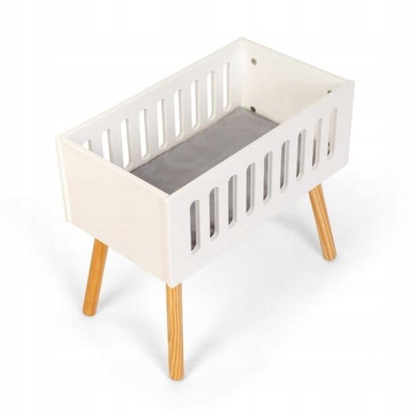 Astrup Puppenbett aus Holz mit Matratze, Maße 53x29,5x43,5 cm