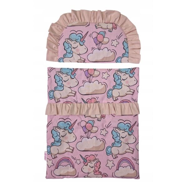 SELINE SLEEP Puppenbettwäsche, Bettdecke und Kissenset, polnische Produktion