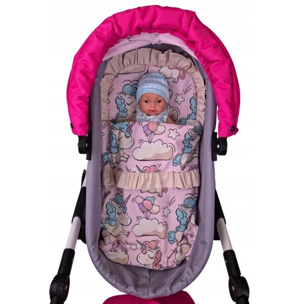 Set biancheria da letto, piumino e cuscino per bambole SELINE SLEEP, produzione polacca