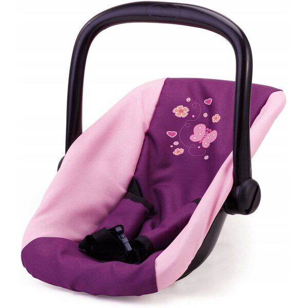Seggiolino auto per bambole BAYER viola-rosa fino a 46 cm