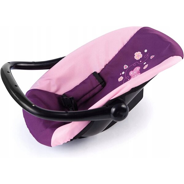 Seggiolino auto per bambole BAYER viola-rosa fino a 46 cm