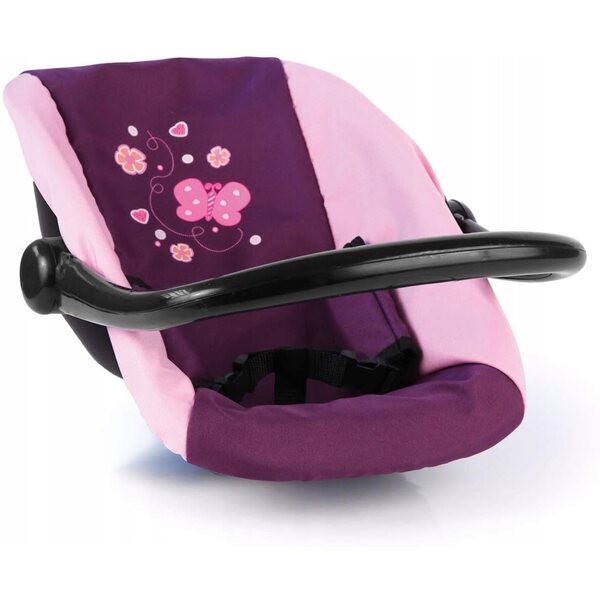 Seggiolino auto per bambole BAYER viola-rosa fino a 46 cm