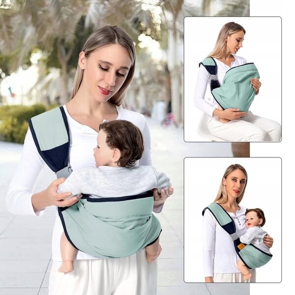 Atmungsaktive 3D-Babytrage für Neugeborene bis 18 kg mit verstellbaren Trägern
