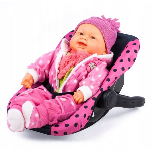 Doris 3in1 rosa Babytrage für Puppen: Sitzen, Schaukeln und sicherer Transport
