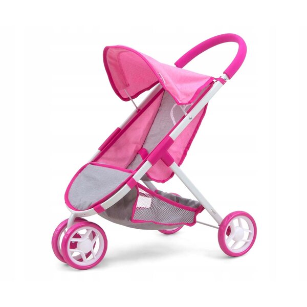 Milly Mally Puppenwagen Susie Prestige Pink aus Stoff und Metall