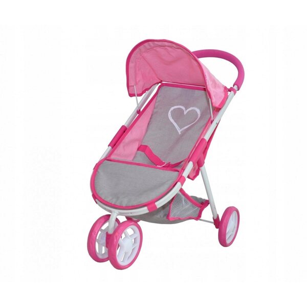 Milly Mally Puppenwagen Susie Prestige Pink aus Stoff und Metall