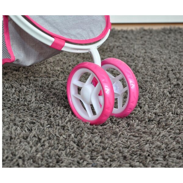 Milly Mally Puppenwagen Susie Prestige Pink aus Stoff und Metall