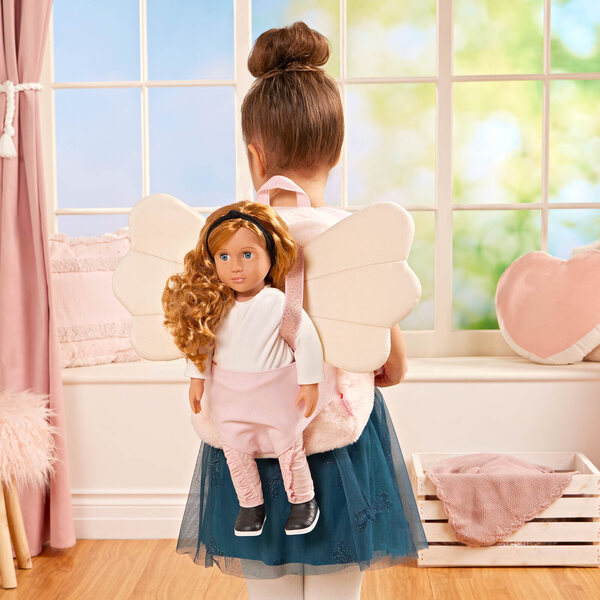 Unser Generation-Rucksack für Mädchen und 46-cm-Puppen mit magischen Feenflügeln