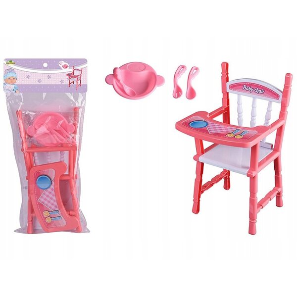 Seggiolone per bambole con accessori in PVC 40x20x4 cm Adar per bambini 3+