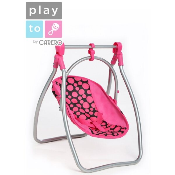 PlayTO Izabela 2 in 1: Altalena e Seggiolone per Bambole per Bambine 3+