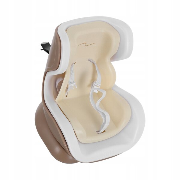 Mini Seggiolino Auto per Piccoli Animali e Bambole - Beige, Compatto e Sicuro