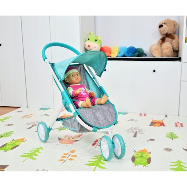 Milly Mally Susie Prestige Mint Kinderwagen für Puppen ab 3 Jahren – realistisches und funktionales Design