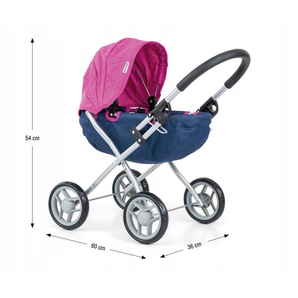 Milly Mally Dori Puppenwagen Deep Navy für Kinder ab 3 Jahren