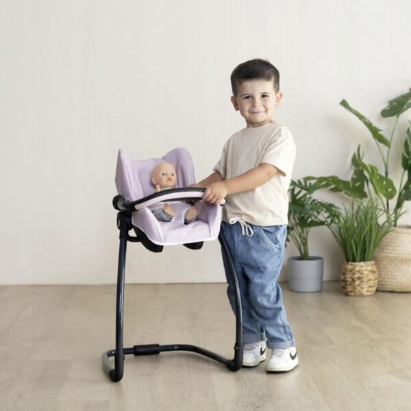 Smoby Maxi-Cosi 3 in 1 Fotelik Auto und Hochstuhl für Puppen hellrosa