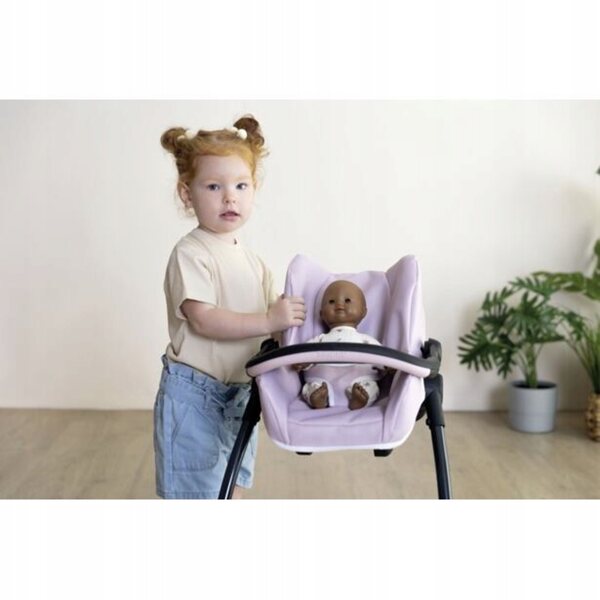 Smoby Maxi-Cosi 3 in 1 Fotelik Auto und Hochstuhl für Puppen hellrosa