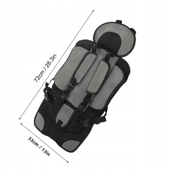 Seggiolino per bambini pieghevole, regolabile e portatile, 72x33 cm, sicuro e confortevole