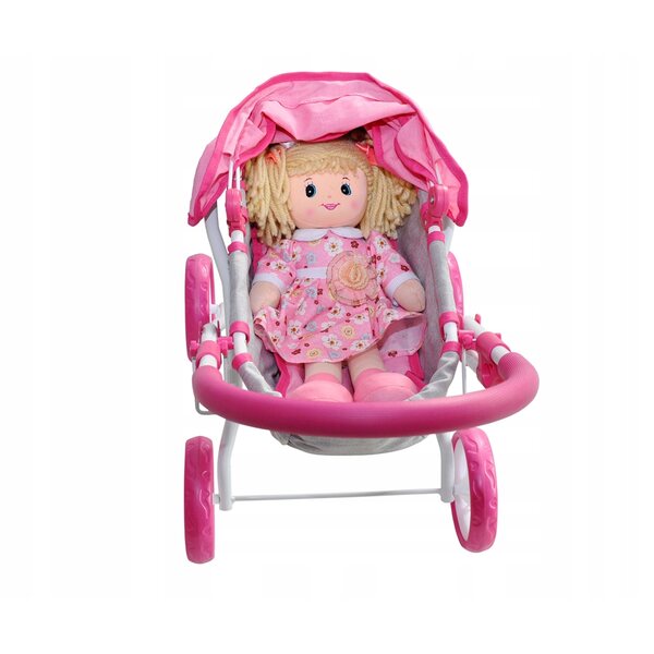 Milly Mally Dori Prestige Pink – Kinderwagen für Puppen bis 40 cm
