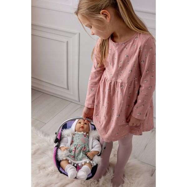 Doris 3in1 Puppenfütterungsstuhl rosa – Schaukel- und Schaukelstuhl