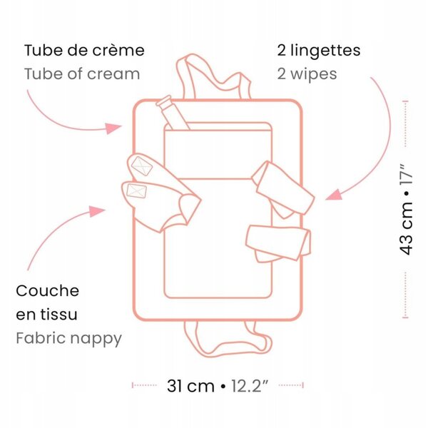 DJECO Torba przewijak różowa KOLEKCJA POMEA DJ07850