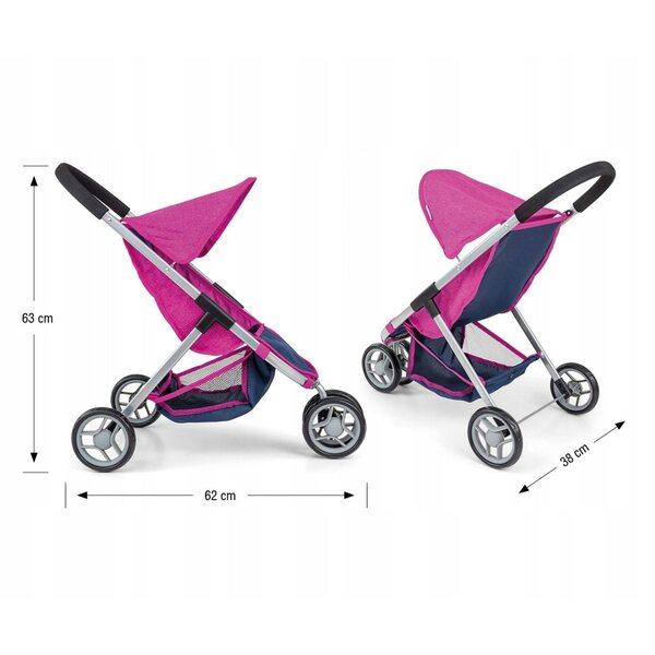 Milly Mally Susie Prestige Dreirad-Puppenkinderwagen mit Sicherheitsgurten