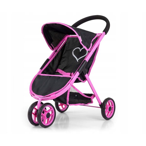 Milly Mally Susie Prestige Schwarzer Puppenwagen mit Klappstruktur
