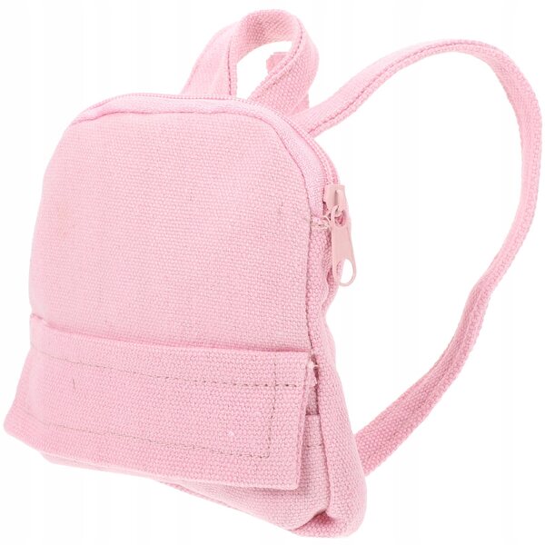 Mini-Rucksack für 18-Zoll-Puppen aus rosa Stoff, modisches Accessoire zum Spielen
