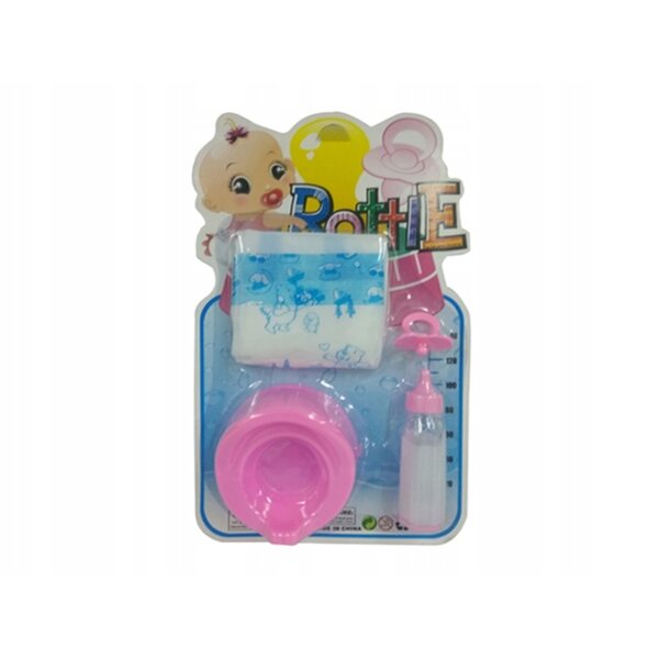 Set Accessori per Bambola Neonato con Biberon, Ciuccio e Pannolino Toys4all