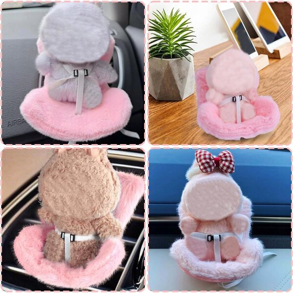 Fotelik für Labuba-Puppen mit weichem Fellkissen, 10–17 cm Augen