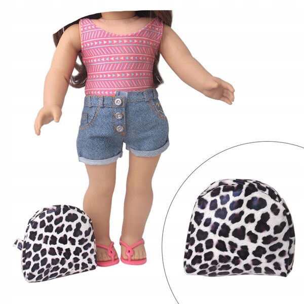 Mini-Rucksack in Schwarz für 18-Zoll-Puppen – modisches Accessoire für Puppen