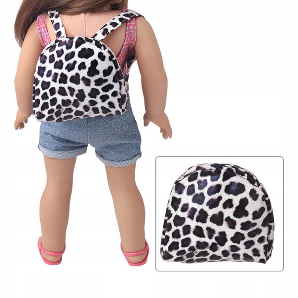 Mini-Rucksack in Schwarz für 18-Zoll-Puppen – modisches Accessoire für Puppen