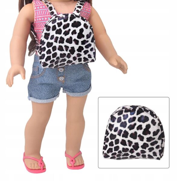 Mini-Rucksack in Schwarz für 18-Zoll-Puppen – modisches Accessoire für Puppen