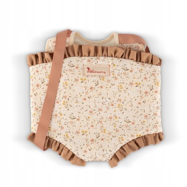 Teresa beige Babytrage für Puppen bis 46 cm – asiatische Qualität und Design