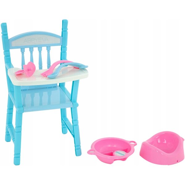 Seggiolone per bambole e peluche con accessori per pasti 3+ anni